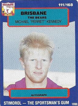 1990 AFL Scanlens Stimorol #111 Michael Kennedy Front